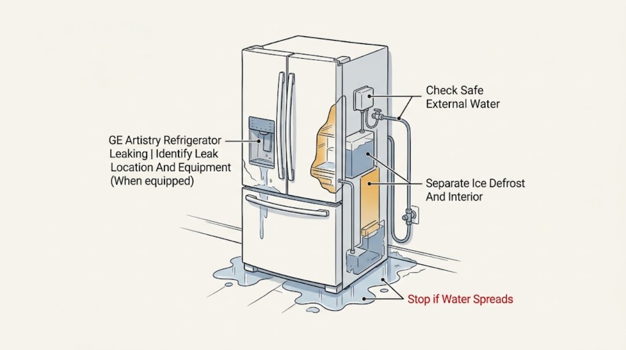 GE Artistry Refrigerator Leaking