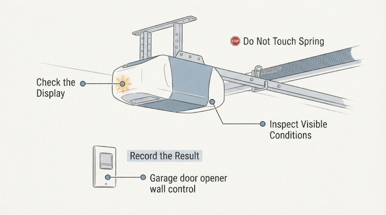 Garage door opener wall control