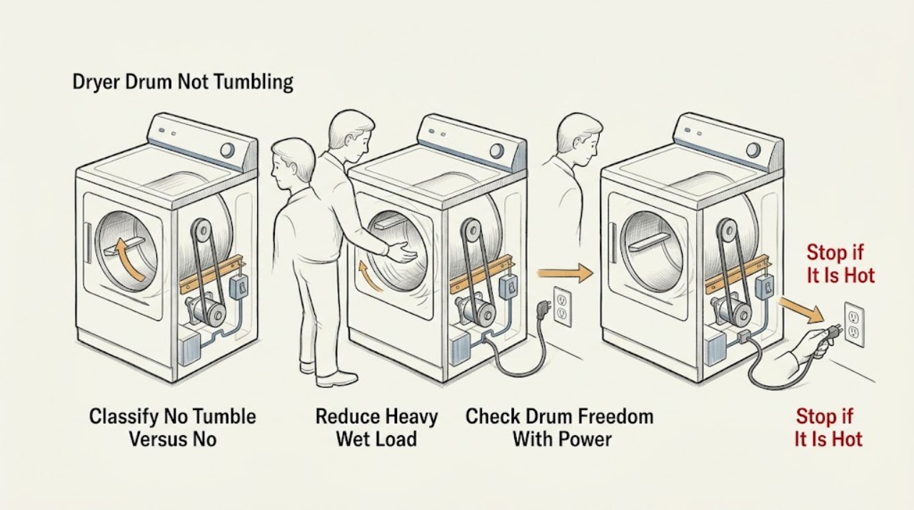 Dryer Drum Not Tumbling