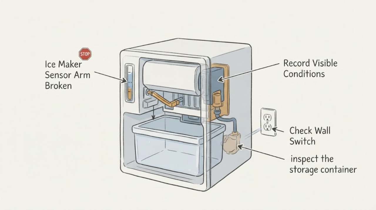 Ice Maker Sensor Arm Broken