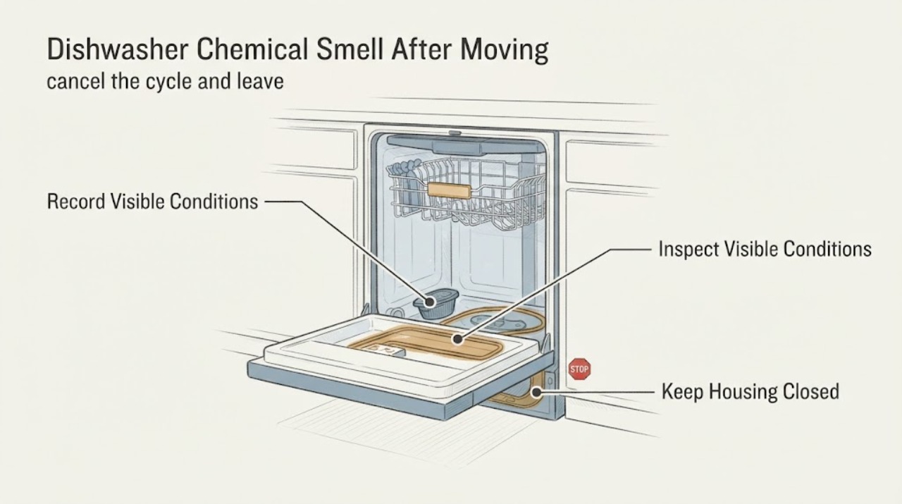 Dishwasher Chemical Smell After Moving