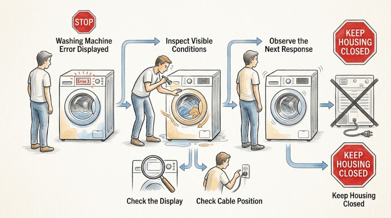 Washing Machine Error Displayed