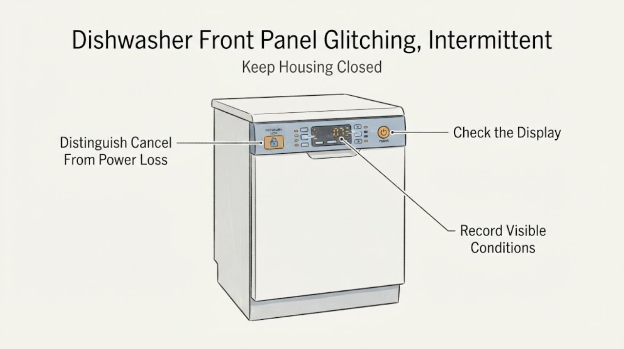 Dishwasher Front Panel Glitching, Intermittent