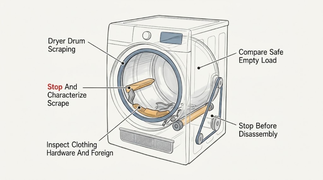 Dryer Drum Scraping