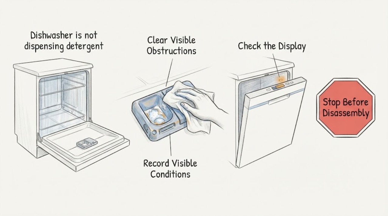 Dishwasher is not dispensing detergent