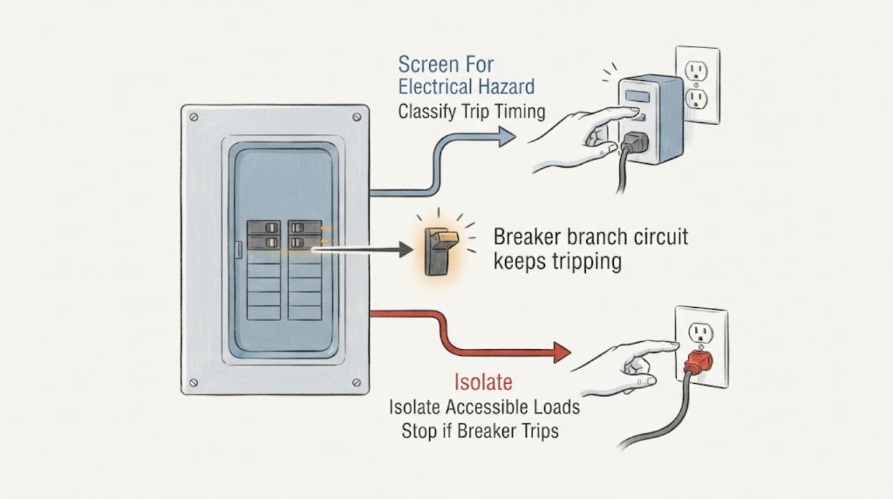 Breaker branch circuit keeps tripping