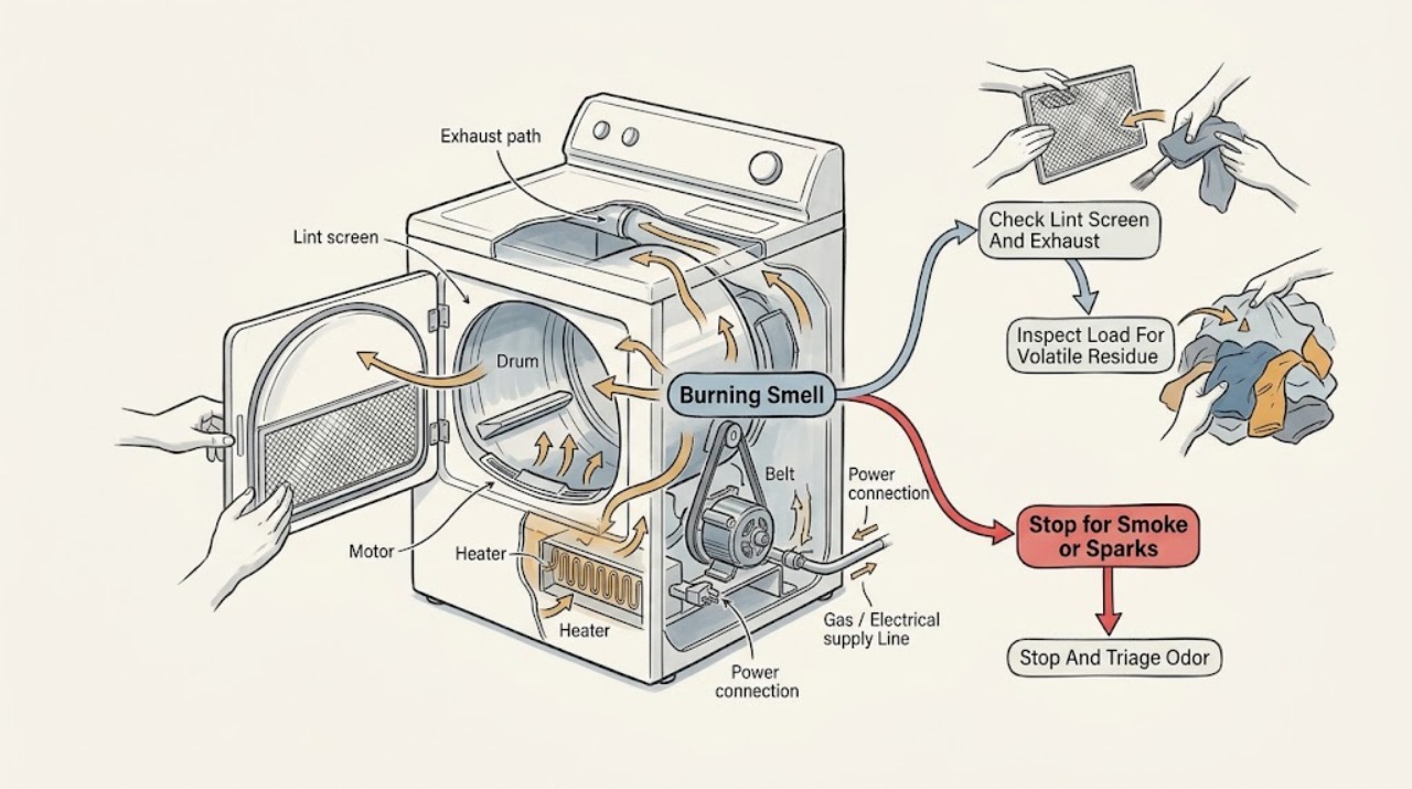 Dryer has a burning smell