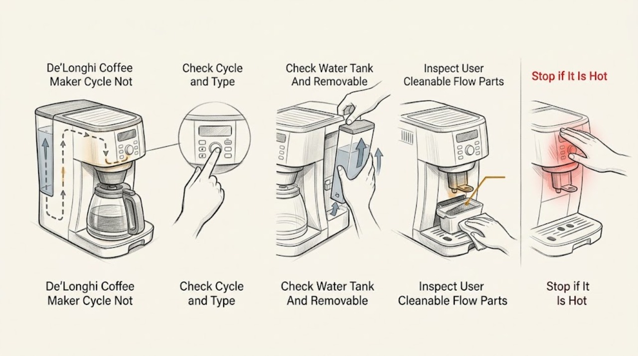 De'Longhi Coffee Maker Cycle Not