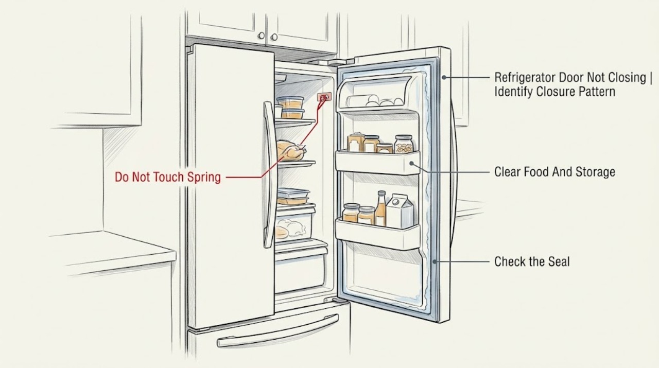 Refrigerator Door Not Closing