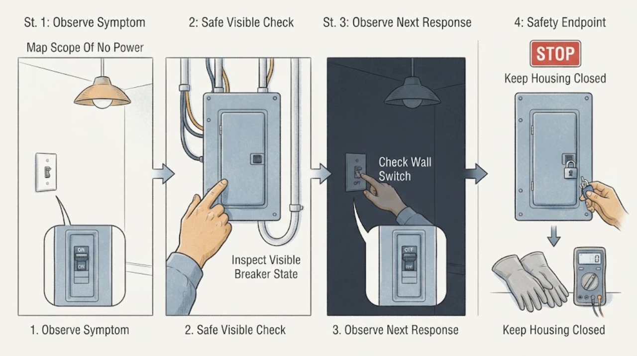 Circuit Breaker No Power