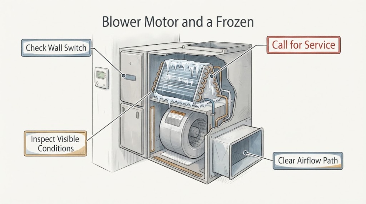 Blower Motor and a Frozen