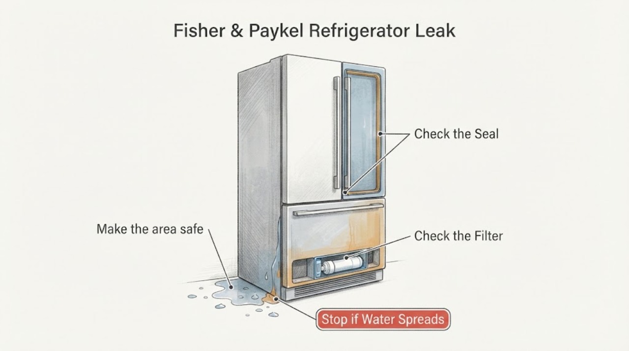 Fisher & Paykel Refrigerator Leak
