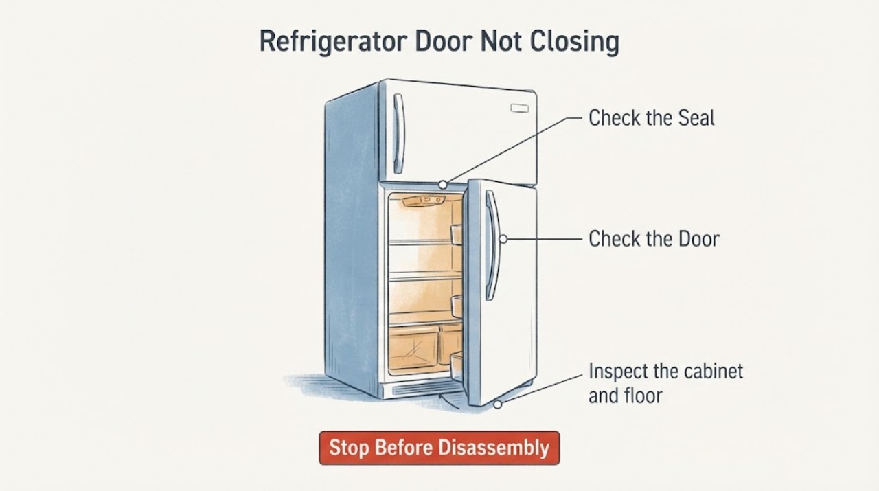Refrigerator Door Not Closing