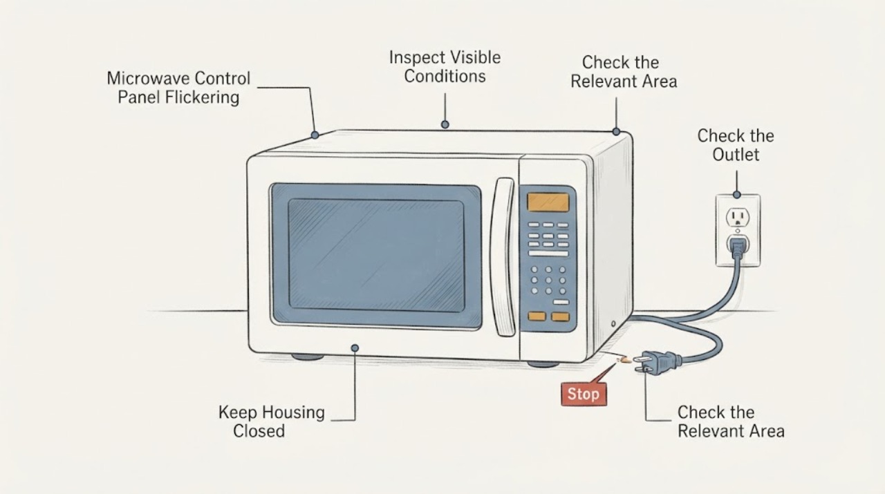 Microwave Control Panel Flickering