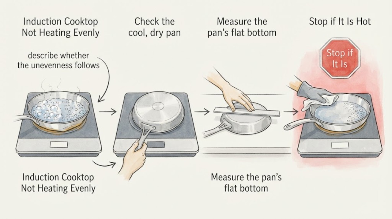 Induction Cooktop Not Heating Evenly