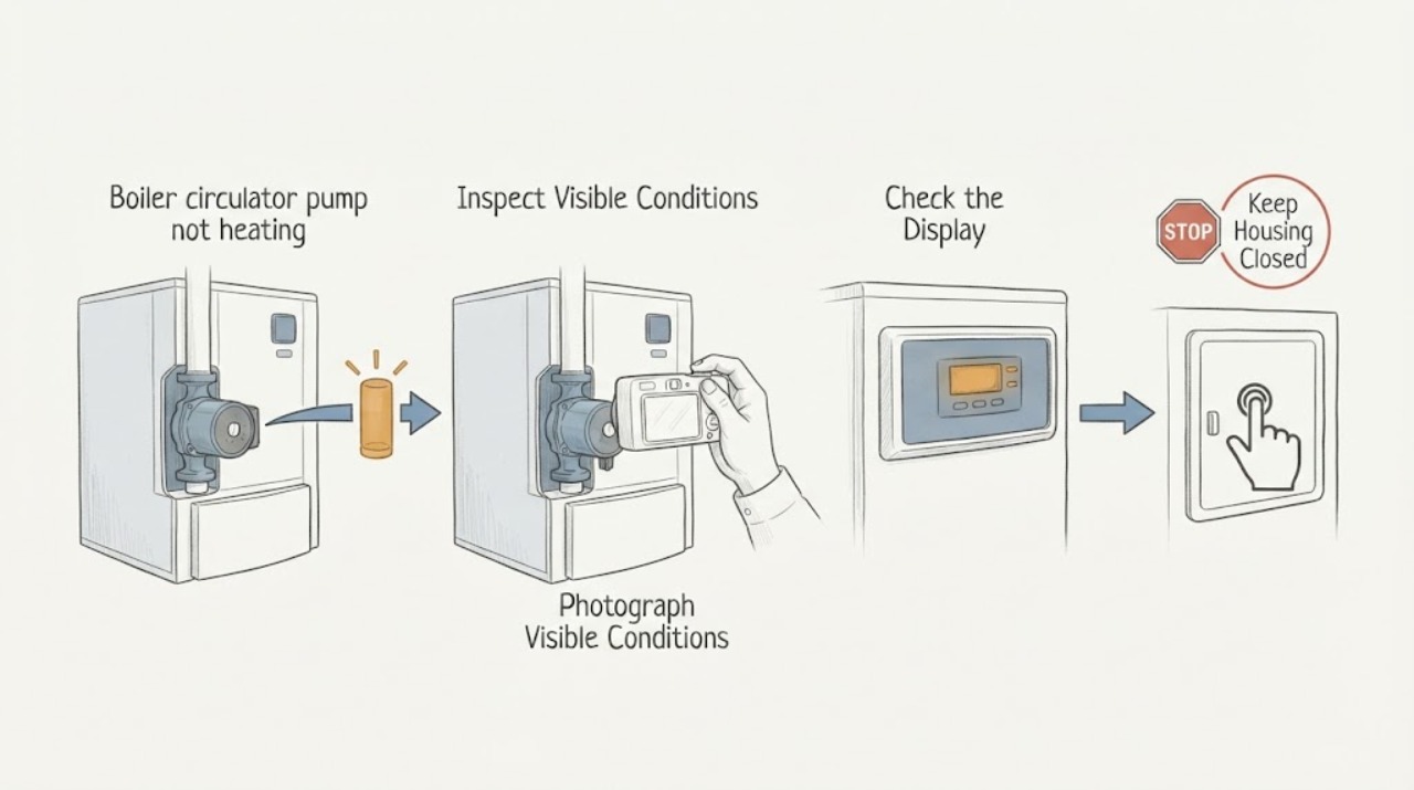 Boiler circulator pump not heating