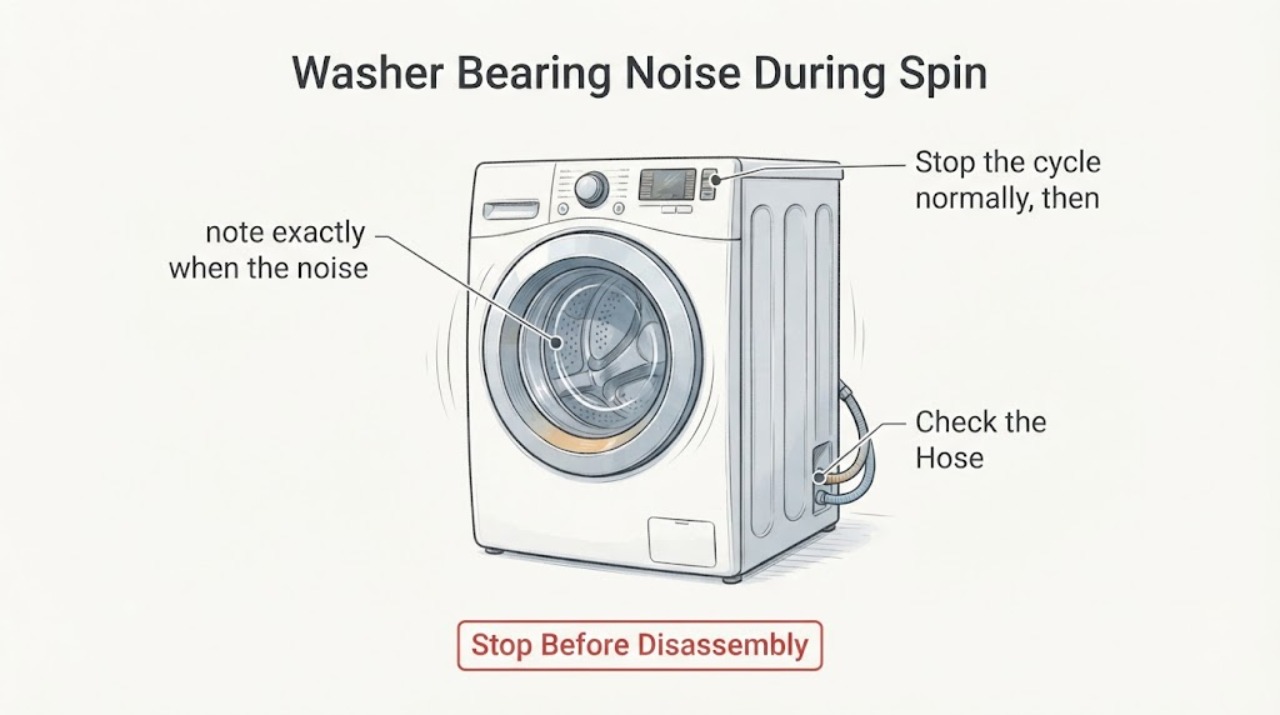 Washer Bearing Noise During Spin