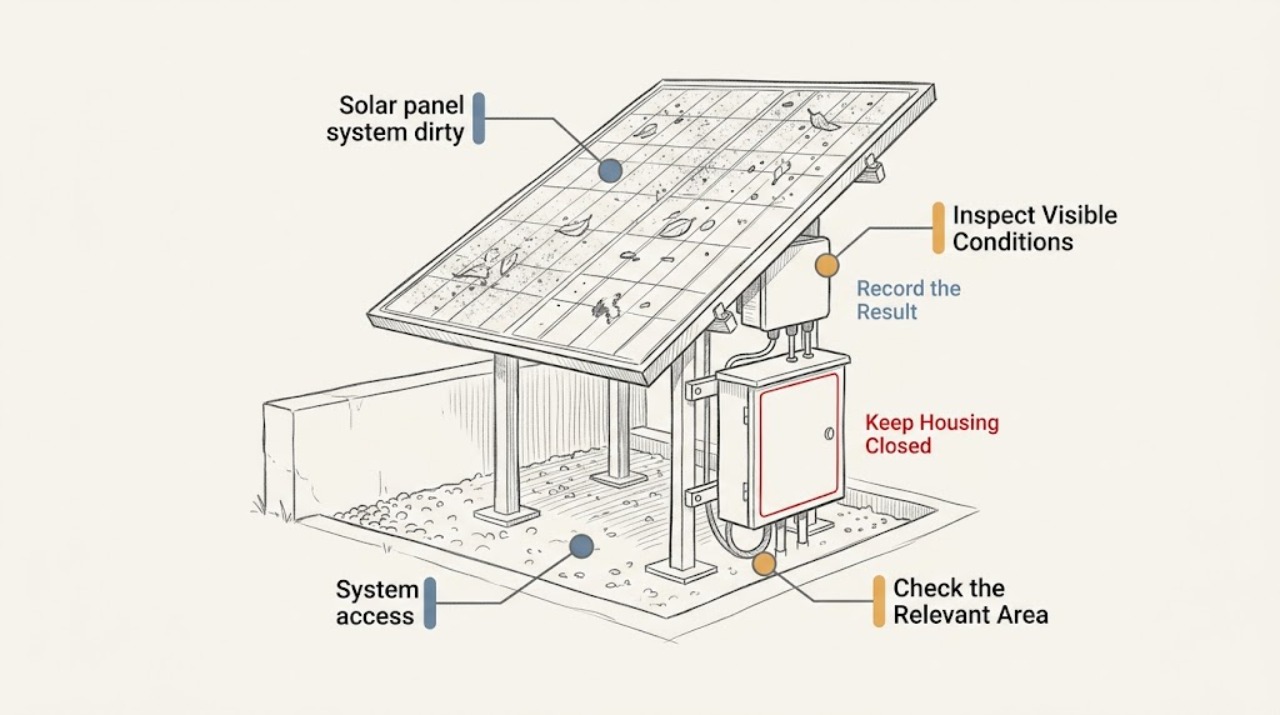 Solar panel system dirty