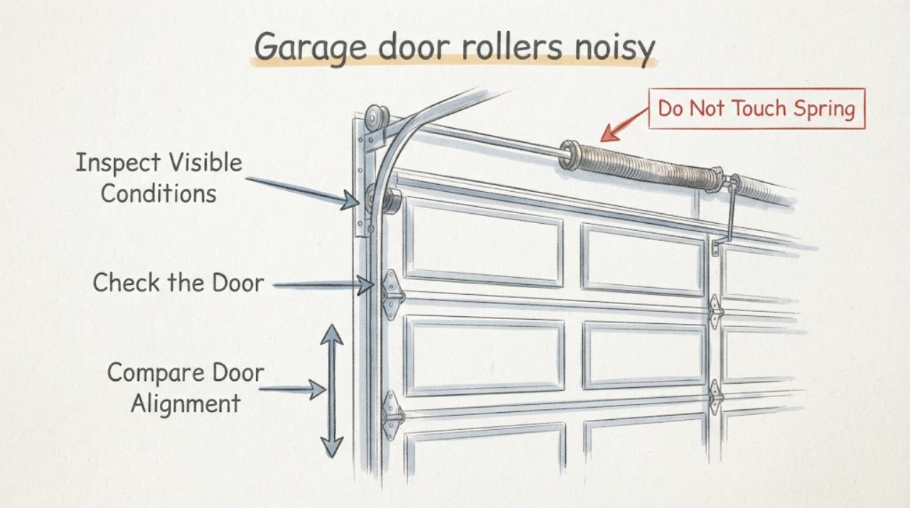 Garage door rollers noisy