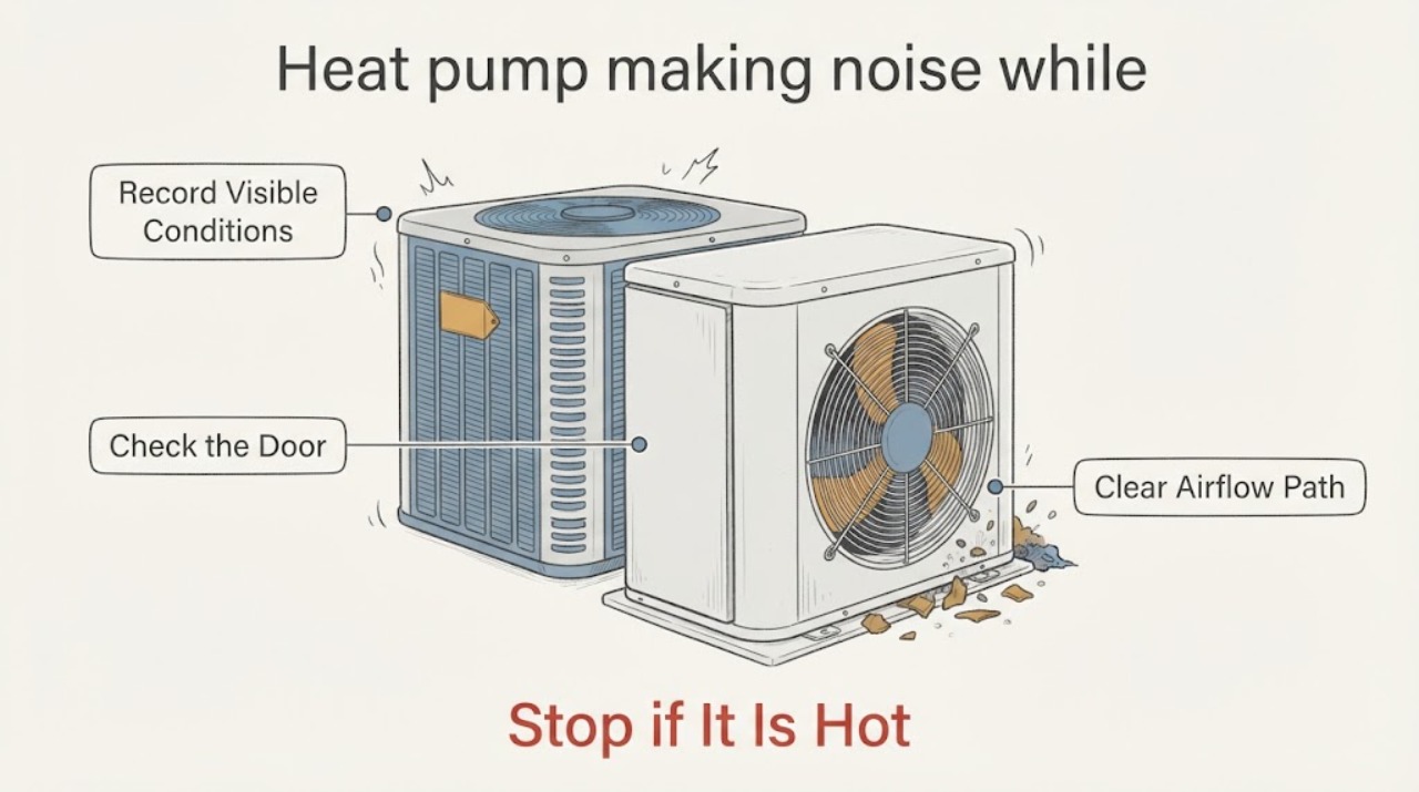 Heat pump making noise while