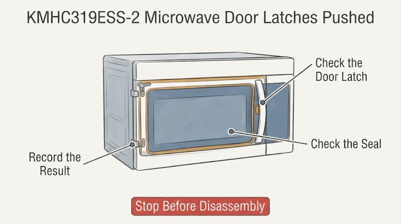 KMHC319ESS-2 Microwave Door Latches Pushed