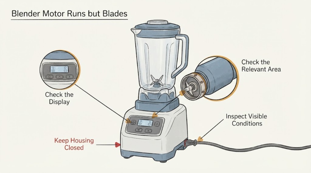 Blender Motor Runs but Blades