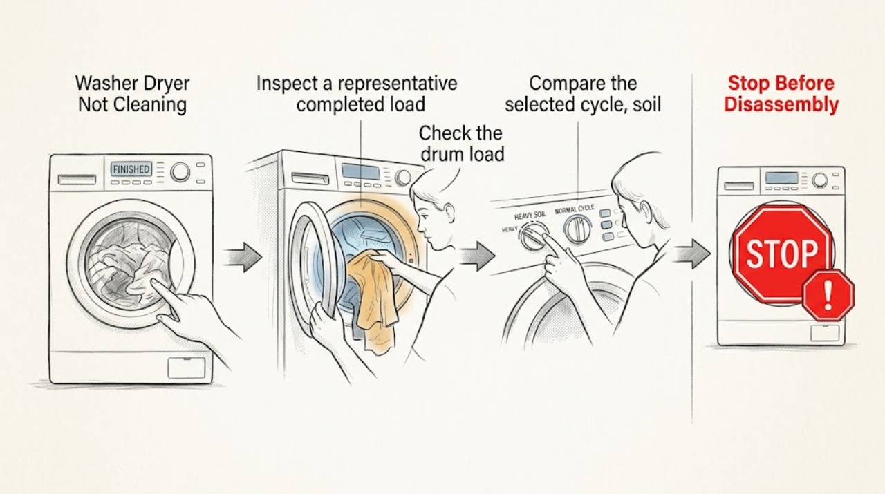 Washer Dryer Not Cleaning