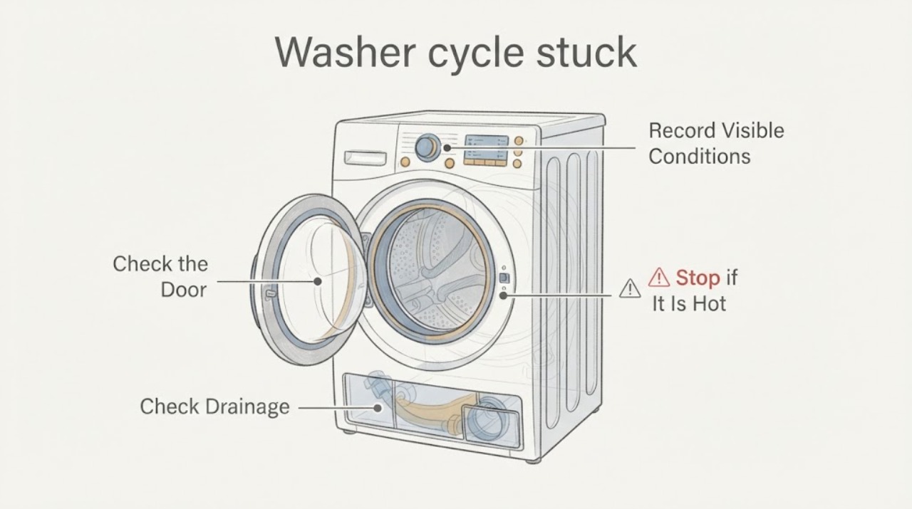 Washer cycle stuck