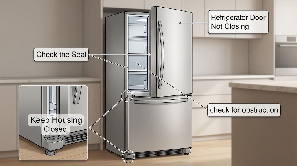 Refrigerator Door Not Closing