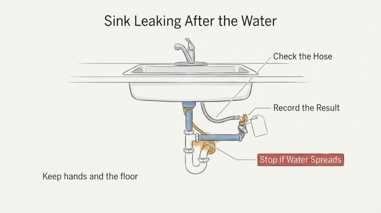 Sink Leaking After the Water
