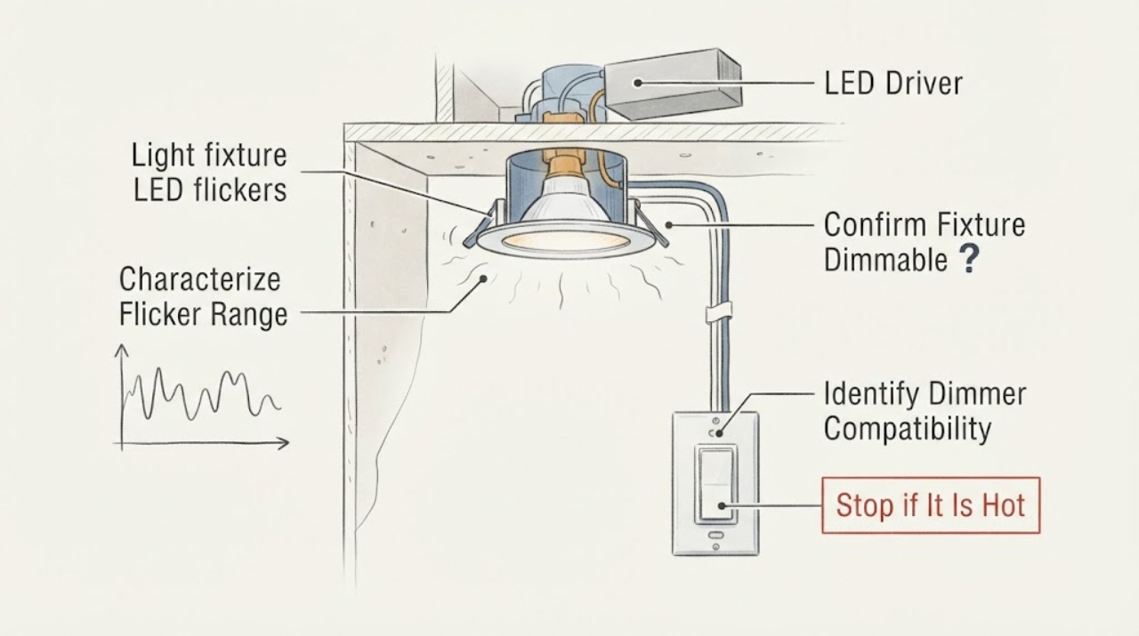 Light fixture LED flickers