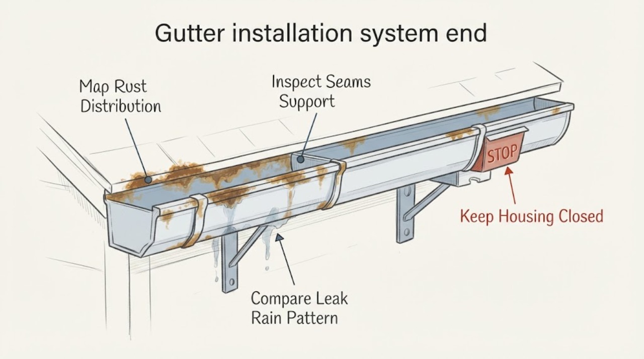 Gutter installation system end