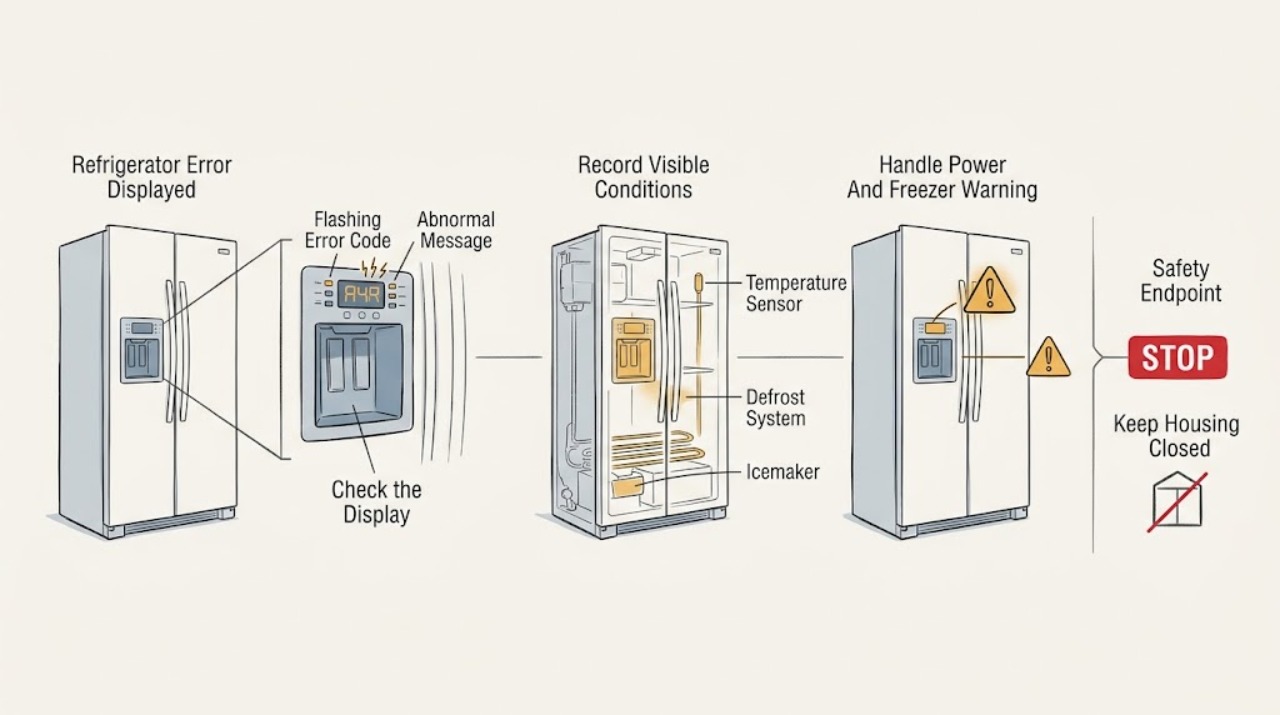 Refrigerator Error Displayed