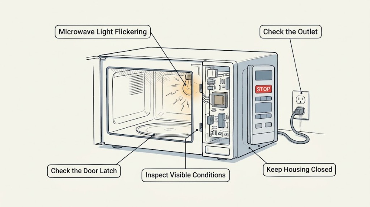 Microwave Light Flickering