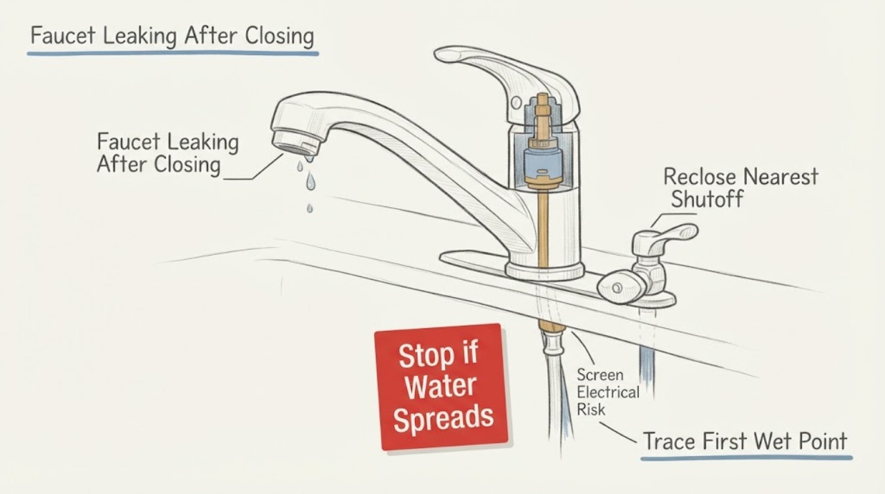 Faucet Leaking After Closing