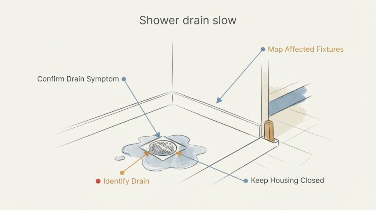 Shower drain slow