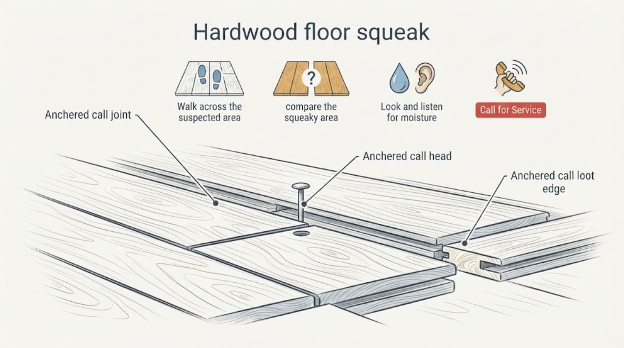 Hardwood floor squeak
