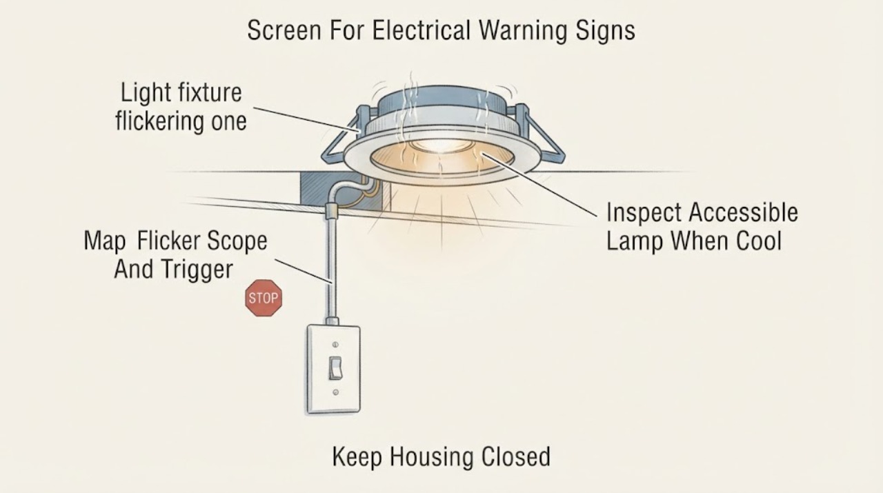 Light fixture flickering one