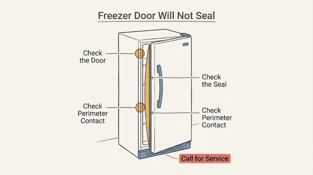 Freezer Door Will Not Seal