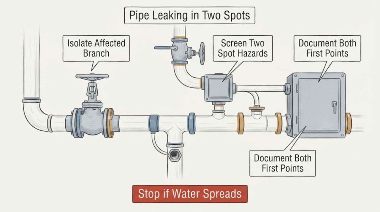 Pipe Leaking in Two Spots