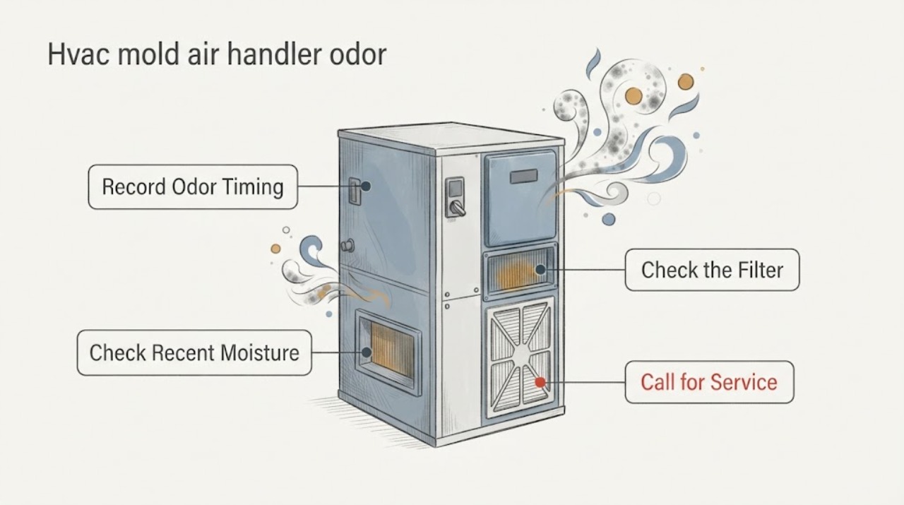 Hvac mold air handler odor
