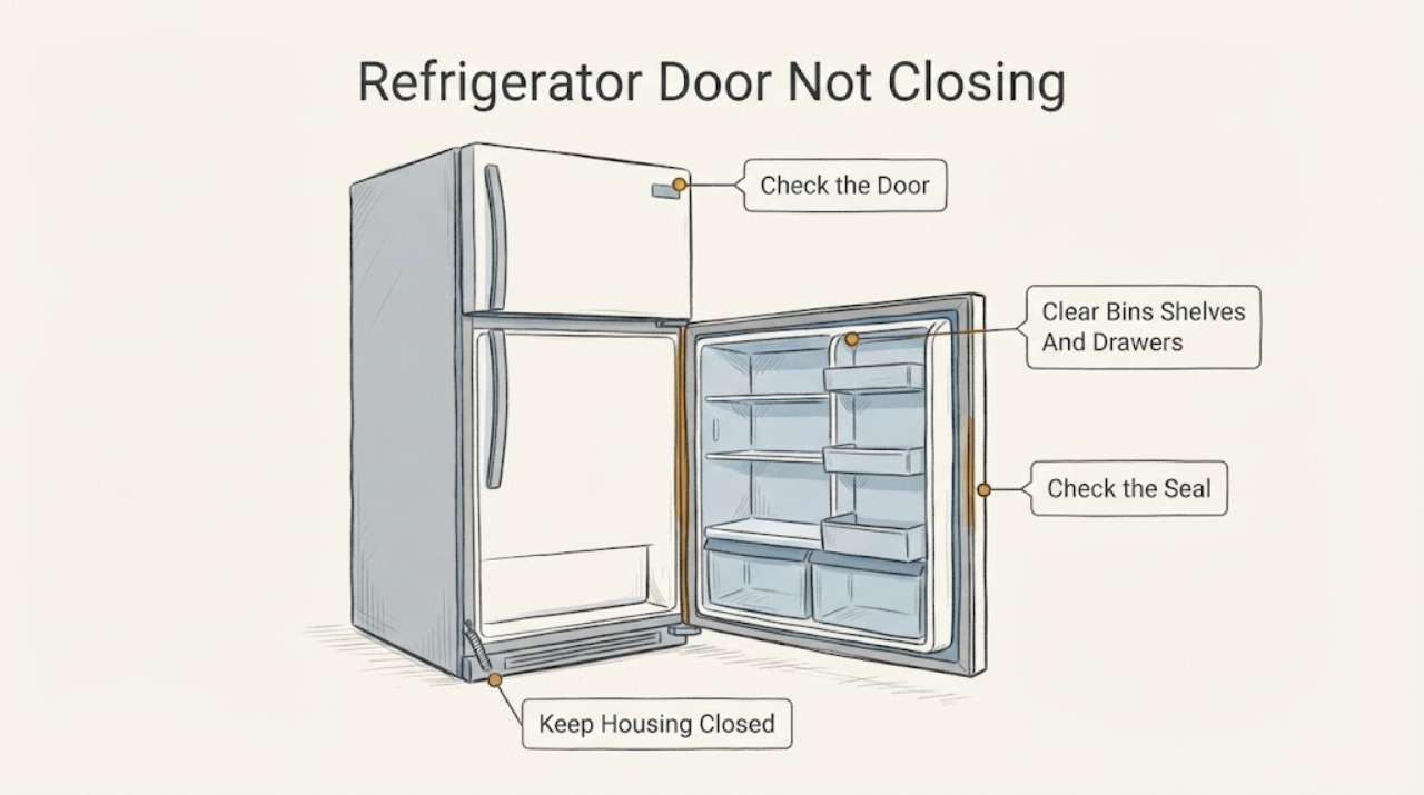 Refrigerator Door Not Closing