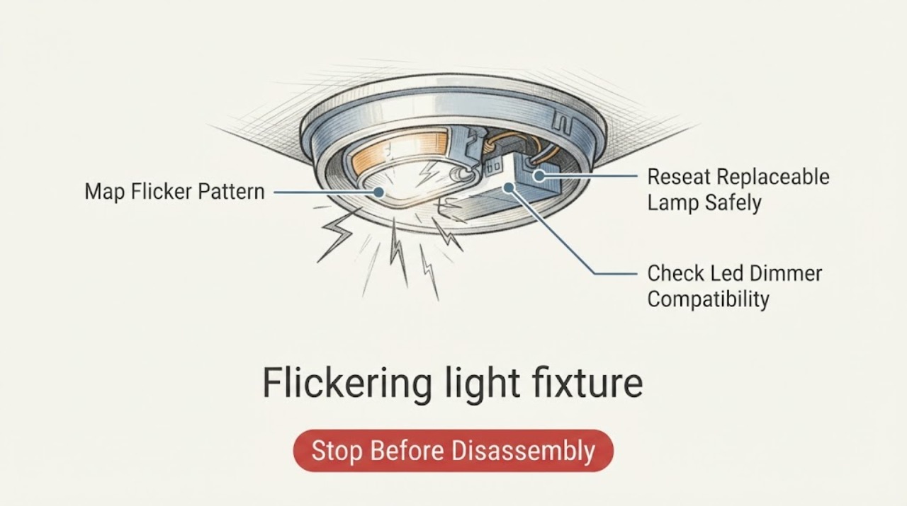 Flickering light fixture