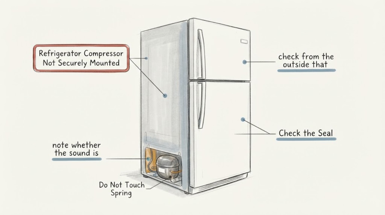 Refrigerator Compressor Not Securely Mounted