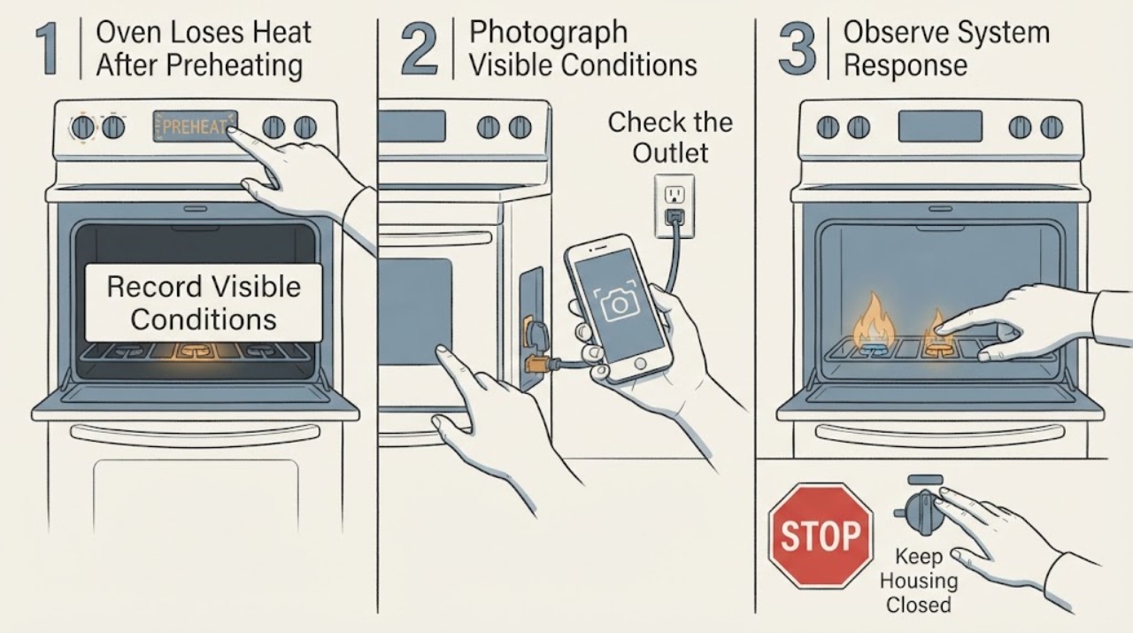 Oven Loses Heat After Preheating