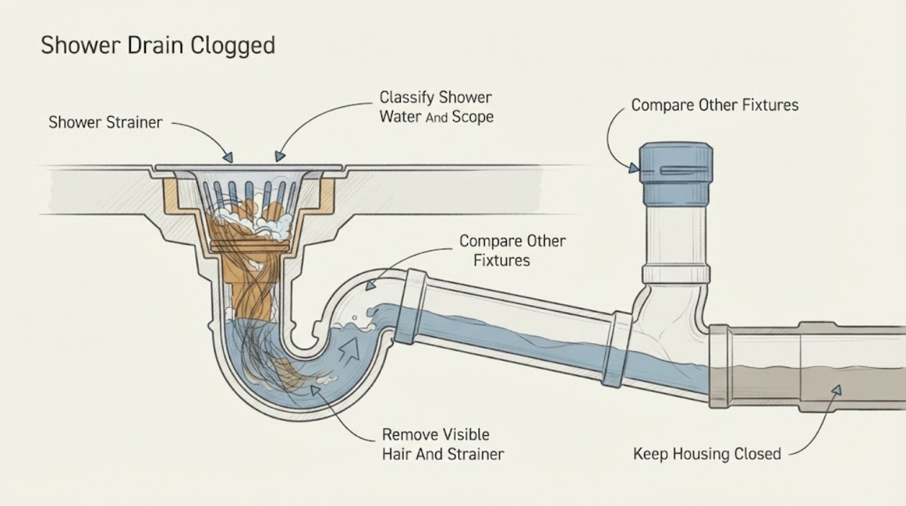Shower Drain Clogged