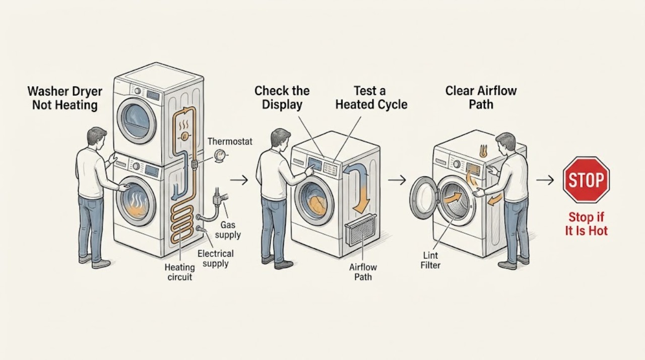 Washer Dryer Not Heating
