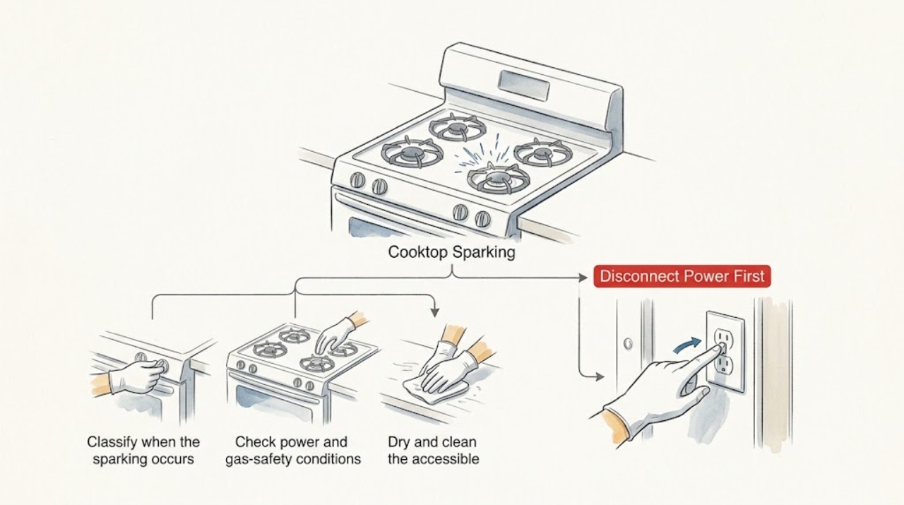 Cooktop Sparking