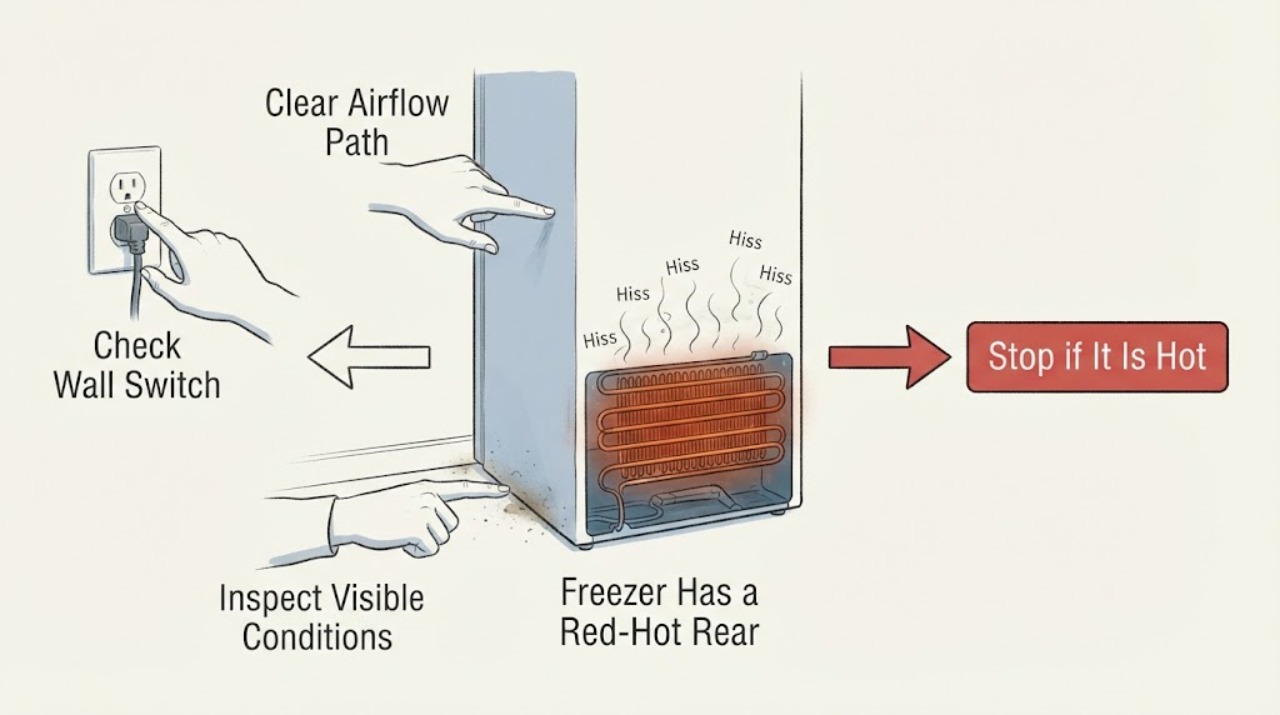 Freezer Has a Red-Hot Rear