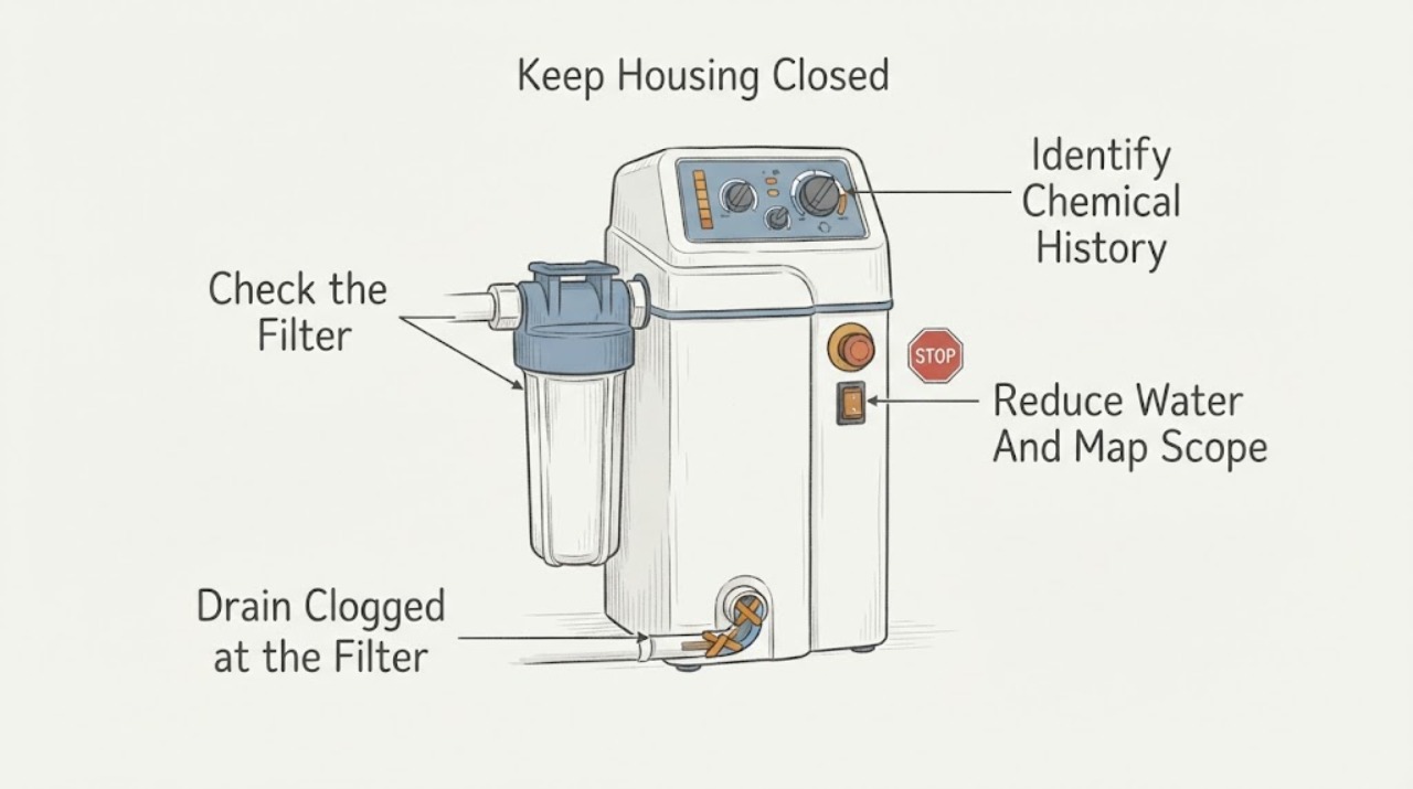 Drain Clogged at the Filter